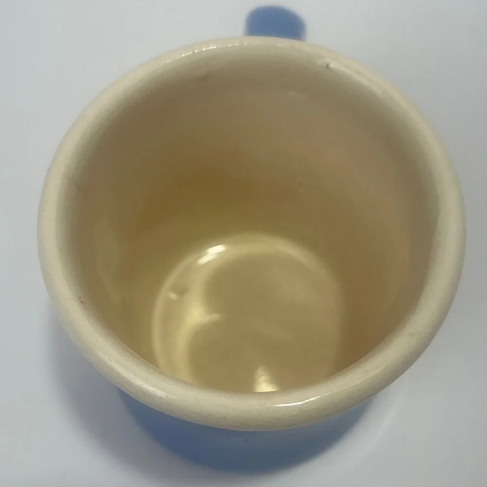 VTG Harker Potter Blue Cameo Ware White Silhouette Elephant Soldier Child 's Cup